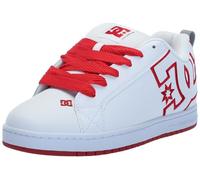 DC Men's Court Graffik Casual Low Top Skate Shoe Sneaker, White/Red/Grey, 14, White/Red/Grey, 13 UK