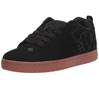 DC Men's Court Graffik Casual Low Top Skate Shoe Sneaker, Black/Gum/Black, 9 UK
