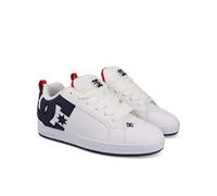 DC Men's Court Graffik Skate Shoe, Black/Blue, White/Navy/Red, 10 UK