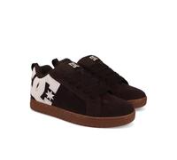 DC Men's Court Graffik Skate Shoe, Brown/Gum, 10 UK