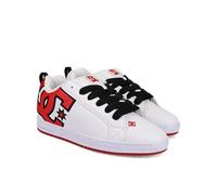 DC Men's Court Graffik Skate Shoe, White/Red, 7.5 UK