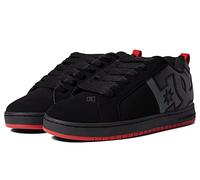 DC Men's Court Graffik Sq Low Top Casual Skate Shoe, Black/Grey/Red, 11 UK