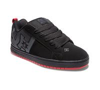 DC Men's Court Graffik Sq Low Skate Shoe, Black/Grey/Red, 13 UK