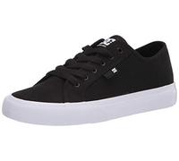 DC Men's Manual Low Top Vegan Friendly Casual Skate Shoe, Black/White, 6 UK