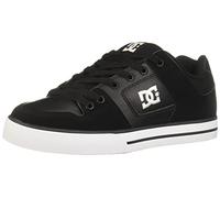 DC Men's Pure Skate Shoe, Black/Black/White, 10 UK