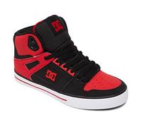 DC Men's Pure High Top Wc Skate Shoes, Fiery Red/White/Black, 8 UK