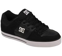 DC Men's Pure Low Top Lace Up Casual Skate Shoe Sneaker, Black/Black/White, 9.5 UK