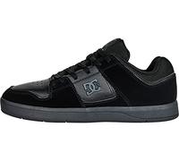 DC Men's Cure Casual Low Top Skate Shoes Sneakers, Black/Grey, 8 UK
