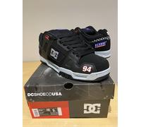 DC Mens Shoes. DC Stag Black/Grey/Blue Shoe. DC skateboard shoes