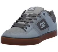 DC Men's Pure Low Top Lace Up Casual Skate Shoe Sneaker, Carbon/Gum, 10.5 UK
