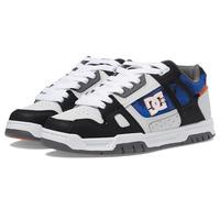 DC Men's Stag Causal Skate Shoe, White/Black/Orange, 12 UK