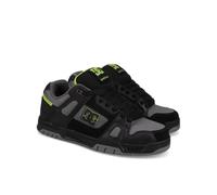 DC Shoes Men's Stag Skate Shoe, Black/Grey/Lime, 6 UK