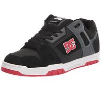 DC Men's Stag Skate Shoe, Black/Red/Grey, 13 UK