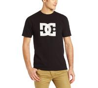 DC Men's Star Short Sleeve Logo T-Shirt, Black/Grey, Medium