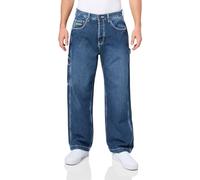 DC Men's Worker Baggy Denim Jean Pants, Dark Indigo, 28