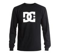 DC mensDc Men's Star Long Sleeve Logo Tee Shirt Long Sleeves T-Shirt - Black - Large