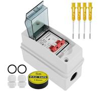 DC Miniature Circuit Breaker, 16A 500V 2 Pole Disconnect Switch, Solar Photovoltaic DC Isolating Switch, Waterproof Distribution Box, Mini Circuit Isolator for Solar Panel Grid System