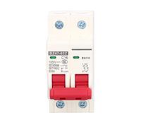 DC Miniature Circuit Breaker, 2P 1000V Disconnect Switch DIN Rail Mount Solar PV System Isolator Electromagnetic Trip Breaker Protector DZ47-63Z (16A)