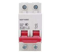 DC Miniature Circuit Breaker for Solar Panels 500V 2P 4KA Photovoltaic Circuit Breaker Air Switch for Solar PV System Overload Short Circuit Protection Air switches (Color : 63A)