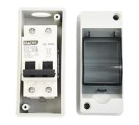 DC Miniature Circuit Breaker for Solar PV Combiner Box - 2-Pole IP65 Rated Distribution Box with Junction Box, 6A to 125A, DC1000V Compatible(16A)