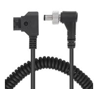 DC Monitor Power Supply Cable, Spring D Tap to Locking DC Power Cable Portable Plastic Black Spring PowerWire with Lock for Atomos Monitor Video Devices