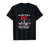 DC Monuments Skyline City Pride Nightlife Design T-Shirt