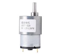 DC Motor 12V 12RPM Self - Locking Geared Motor, Gear Reducer with Perpendicular Output Shaft, Compact Electric Motor for Window Door Openers, Mini Winches