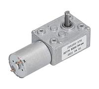 DC Motor 300mA Gear Motor with Self - Locking Reducer Shaft, 12V 34rpm Geared Motor for Window Opener, Aluminum Brass Construction, Perpendicular Output Shaft