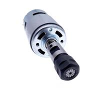 DC Motor 775 12V/24V 15000R PWM ER11 Chuck 5mm/spring Chuck 3.175mm Spindle Motor Bracket 45mm RS775 1Pcs(Chocolate)