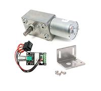 DC Motor D C 6V 12V 24V Reduction Motor +Bracket+Speed Controller Metal Gear Worm Turbo Geared Motor : 12V 40rpm, Voltage : Package B)(Package D,12V 23rpm)