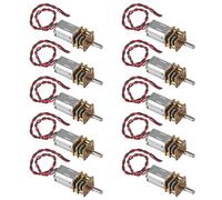 Dc Motor,DC Geared Motor 10PCS Mini N20 Gear Motor DC 3V Micro Motors Slow Speed Full Metal For DIY Car Robot Without Terminal