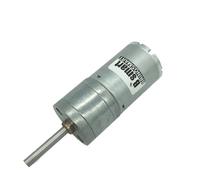DC Motor Extended Shaft 25GA370 Shaft Length 25MM 6V 12V 24V Reducer Motor Metal Gear 12-1360RPM Low Speed(Package A,12V 130rpm)