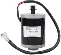 DC Motor, Gear Motor MY6812 150W 120w 100W DC 12V/24V High Speed Motor, Small Brush, With Belt Pulley For Electric(100W,24V)