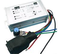 DC Motor Speed Controller 9-60V 20A 1200W with Control Board, Forward and Reverse Switch, Variable Speed Regulator Compatible with for Fan