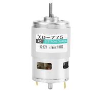 DC Motor XD-775 12V/24V High Speed Low Noise Double Ball Bearing Brush DC Motor High Torque Electric Motor for Table Drilling Machine (12V 10000rpm)