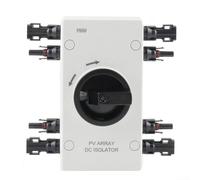 DC Photovoltaic Isolator Switch 32A 1000V IP66 Waterproof Solar PV Disconnector with Rotary Lockable Actuator for Home Solar Systems RVs and Marine Applications