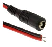 kenable DC PIGTAIL Power Socket 5.5 x 2.5mm to Bare Ends For CCTV Cable 0.3m