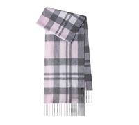 DC Pink 100% Pure Cashmere Scarf Soft, Lightweight, and Elegant Designer Tartan Wrap for Timeless Scottish Pink Check