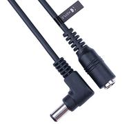 DC Power Extension Cable Right Angle 2.5mm / 5.5mm Male to Female Jack 2m / 6.6ft Connector CCTV Power Cord Adapter Compatible with CCTV Security Camera, IP Camera, DVR Standalone, LED Strip, Monitors