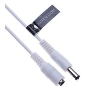 DC Power Extension Cable with 2.1mm / 5.5mm Male to Female Jack 1m / 3.3ft Connector CCTV Power Cord Adapter Compatible with CCTV Security Camera IP Camera DVR Standalone LED Strip Monitors (White)