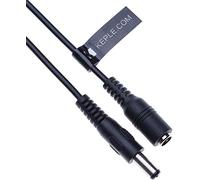 DC Power Extension Cable with 2.1mm / 5.5mm Male to Female Jack 2m / 6.6ft Connector CCTV Power Cord Adapter Compatible with CCTV Security Camera IP Camera DVR Standalone LED Strip Monitors (Black)