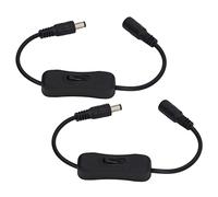 DC Power Inline Cable 11.5in Length Durable ABS Switch Function for LED Light Bar CCTV Water Pump 2 Pieces