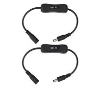 DC Power Inline Cable 11.5in Length Durable ABS Switch Function for LED Light Bar CCTV Water Pump 2 Pieces