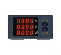 DC Power Meter 100V 10A LED Digital Volt Amp Watt Tester(Red + Green + Blue)