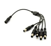kenable DC Power Splitter 5 way Adapter 2.1mm CCTV 12V PSU to 5 Camera Cable