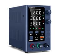 DC Power Supply 0-120V 0-3A, Lab DC Power Supply Variable with Memory Storage, Bench Power Supply with Encoder Adjustment & USB-A/Type-C Fast Charging Interface