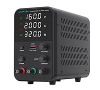 DC Power Supply, 0-320W 0-160V 0-2A Adjustable Voltage&Current Knob Programmable Power Supply AC-DC DIY Lab Switching Power Source, for Electronics Testing (Black(U.K))