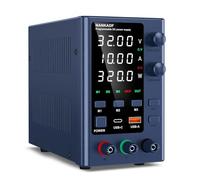 DC Power Supply 0-32V 0-10A, Lab DC Power Supply Variable with Memory Storage, Bench Power Supply with Encoder Adjustment & USB-A/Type-C Fast Charging Interface