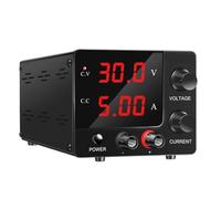 DC Power Supply Adjustable 30V 10A Repair Bench Power Supply Source Voltage Regulator Switch Power Bank(30V10A-232 Black,220V)