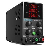 DC Power Supply Variable, 120V 3A Adjustable Switching Regulated DC Bench Power Supply with High Precision 4-Digits LED Display, 5V/2A USB Port, Coarse and Fine Adjustments Jesverty SPS-12003
